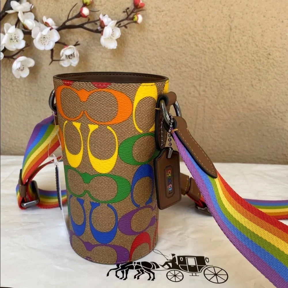 Coach water bottle holder rainbow crossbody - Picture 2 of 8